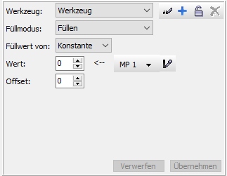 Screenshot Panel Werkzeug Grundeinstelung