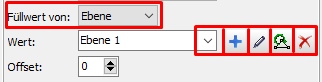 Screenshot Panel Werkzeug Quelle Ebene
