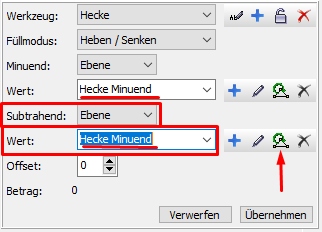 Screenshot Ebene Minuend Duplizieren