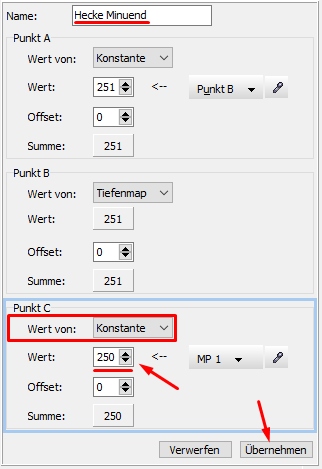 Screenshot Ebene Minuend Zielwert