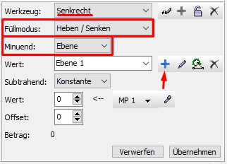 Screenshot Werkzeug Senkrecht Edit Minuend